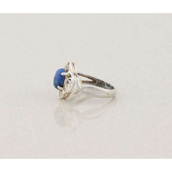 Sterling Silver Lapis Lazuli Ring Size 6 1/4 - Picture 7 of 7
